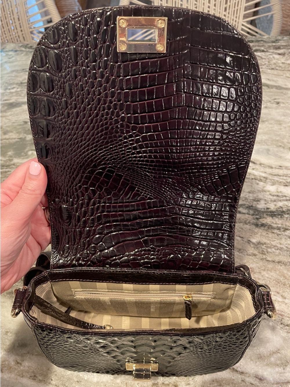 NWOT Brahmin Tillie Embossed Leather Crossbody Bag - Picture 7 of 10